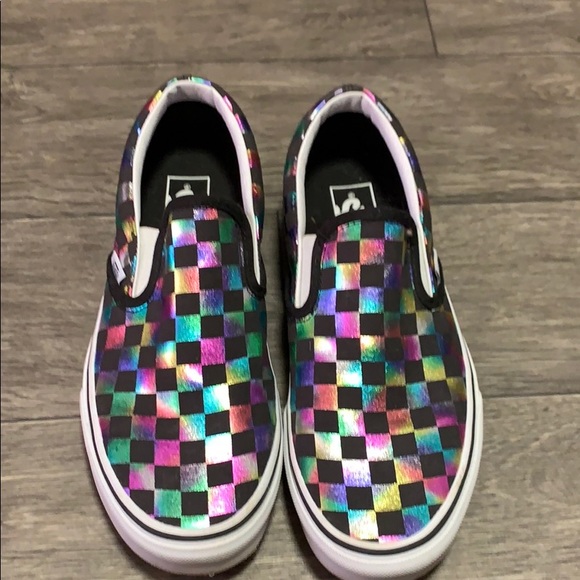 iridescent rainbow vans